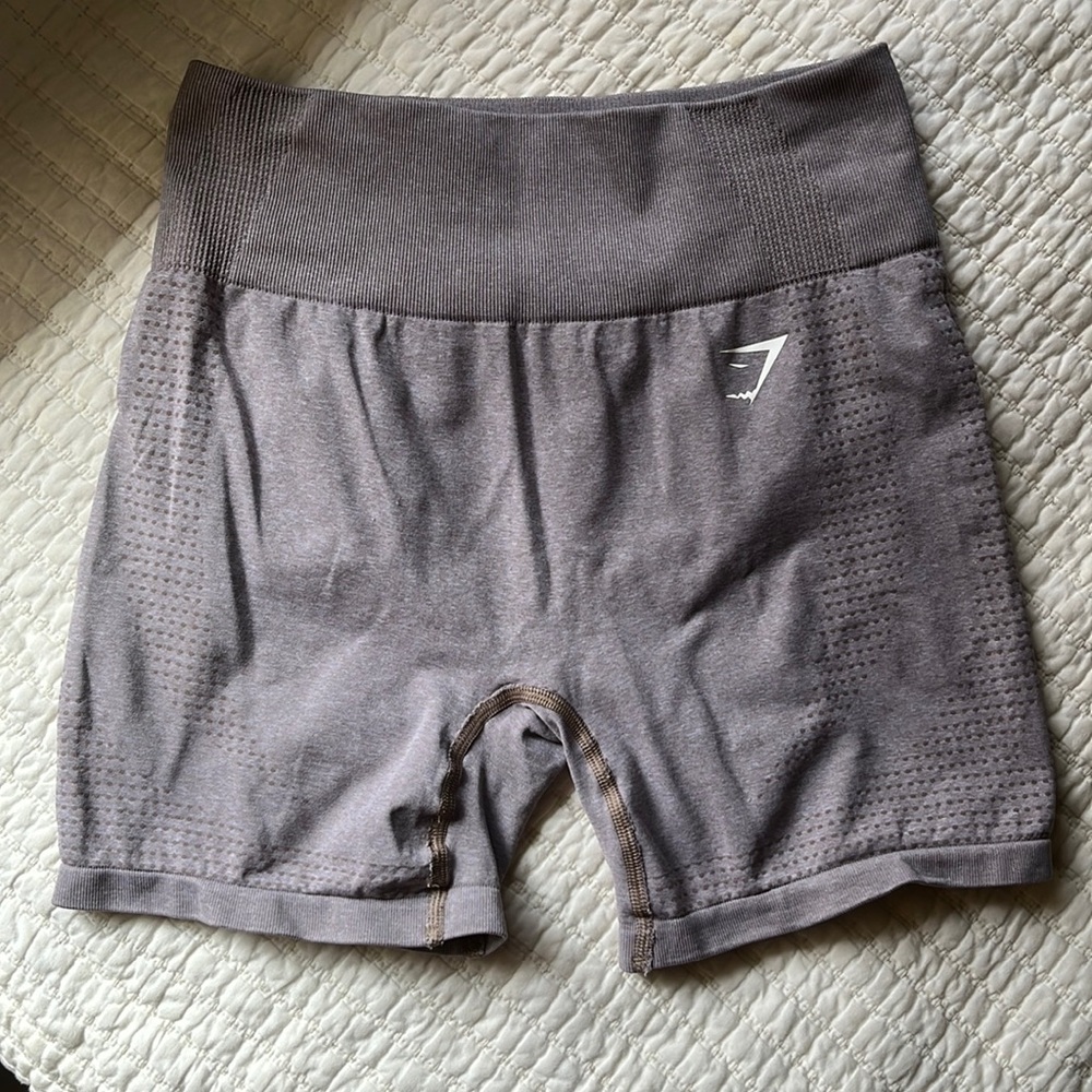 Gymshark Women's Athletic Seamless Shorts in Charcoal Gray